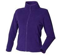 Henbury Femmes Noir Gris Violet Rose Bleu Micro Polaire Veste Fermeture Éclair