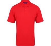 Henbury Herren Polo-Shirt Coolplus Pique RW635 (2XL) (Rot)