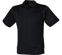 Henbury Herren Polo-Shirt Coolplus Pique RW635 (2XS) (Schwarz)