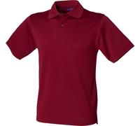 Henbury Herren Polo-Shirt Coolplus Pique RW635 (XL) (Burgunder)