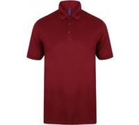 Henbury Herren Stretch Mikrofine Pique Polo Shirt PC2951 (S) (Burgunder)