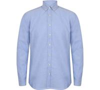 Henbury Homme Manches Longues Classique Fit Chemise Oxford PC4011 (S) (Bleu)