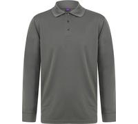 Henbury Hommes Coolplus Polo, Manches Longues RW4751 (4XL) (Charbon de Bois)