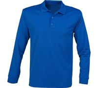 Henbury Hommes Coolplus Polo, Manches Longues RW4751 (XS) (Bleu Royal)