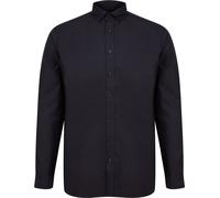 Henbury Hommes Moderne Manches Longues Classique Fit Chemise Oxford PC4011 (2XL) (Noir)