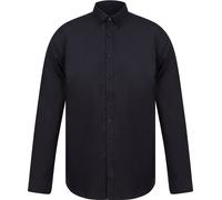 Henbury Hommes Moderne Manches Longues Slim Fit Chemise Oxford PC3832 (XL) (Noir)