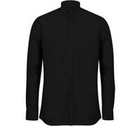 Henbury Chemise Oxford Moderne Manches Longues RW5423 (LR) (Noir)