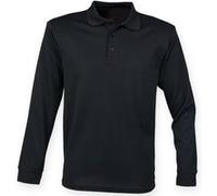 Henbury - Polo à manches longues - Homme (2XL) (Noir) - UTRW4751 Noir G