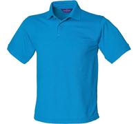 Henbury - Polo de qualité lourde pour homme PC6086 (XXL) (Bleu saphir)