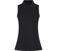 Henbury - Polo pour femme sans manches RW10526 (L) (Noir)