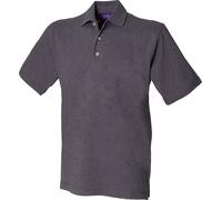 Henbury Polo pour homme, couleur unie RW617 (2XLarge) (Graphite)