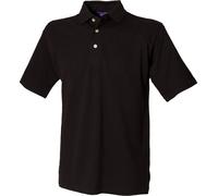 Henbury Polo pour homme, couleur unie RW617 (Xsmall) (Noir)