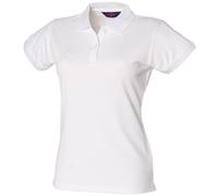 Henbury - Polo Sport à Forme ajustée - Femme (M) (Blanc)