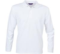 Henbury - Polo unie à manches longues pour homme/femme PC3836 (4XL) (Blanc)