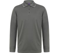 Henbury - Polo unie à manches longues pour homme/femme PC3836 (S) (Anthracite)