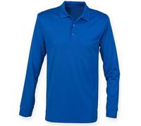 Henbury - Polo unie homme/femme manches longues PC3836 (2XL) (Bleu roi)