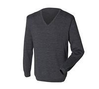 Henbury - Pullover avec col en V - Homme (M) (Gris Marne)