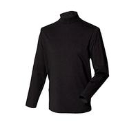 Henbury Roll Neck Long Sleeved Top, Pull Homme, Noir, Medium (taille Fabricant: Medium)
