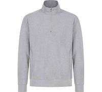 Henbury - Sweat-shirt à fermeture éclair courte pour homme/femme unie PC5254 (M) (Gris chiné)