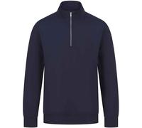 Henbury - Sweat-shirt à fermeture éclair courte pour homme/femme unie PC5254 (XS) (Bleu marine)
