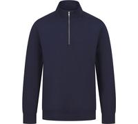 Henbury - Sweatshirt avec fermeture éclair courte pour homme/femme unie RW8779 (L) (Bleu marine)