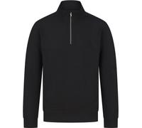 Henbury - Sweatshirt avec fermeture éclair courte pour homme/femme unie RW8779 (L) (Noir)