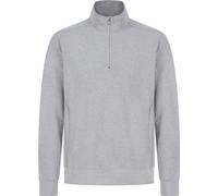 Henbury - Sweatshirt avec fermeture éclair courte pour homme/femme unie RW8779 (XXL) (Gris chiné)