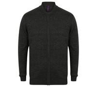 Henbury veste de bombardier tricoté unisexe h718 - doublure polaire extérieure l