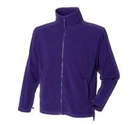 Henbury Veste Polaire Microfibre Zippée Noire Heather Marine Violet