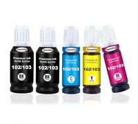 HenceBuy 102 104 Encre Compatible avec Epson 104 & Epson 102 Bouteille d'encre Multipack pour Ecotank ET-2870 ET-2820 ET-2850 ET-2856 ET-2810 ET-2826 ET-3850 ET-4850 ET-4856 ET-2750 ET-2720 ET-2710