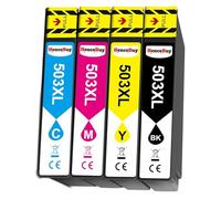 HenceBuy 503XL Cartouches d'encre Compatible pour Epson 503 XL Multipack pour Epson Expression Home XP-5200 XP-5205 XP5200 Workforce WF-2960DWF WF-2965DWF WF-2960 WF-2965 WF2960 WF2965 (4 Pack)