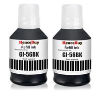 HenceBuy GI-56BK Cartouche Encre Noir Compatible avec Canon GI-56 BK GI56 PGBK Bouteilles d'encre pour MAXIFY GX7050 GX6050 GX5050 GX4050 GX3050 (2 Noir)