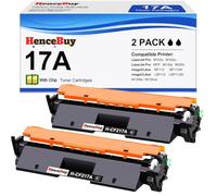 HenceBuy Lot de 2 cartouches de toner de rechange 17A CF217A pour imprimante HP Laserjet Pro M102w M130nw M130fw M130fn M102a M130a Pro MFP M130 M102 Noir