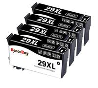 HenceBuy Lot de 29 cartouches d'encre XL pour Epson 29XL Noir Pour Expression Home XP-235 XP-245 XP-255 XP-332 XP-335 XP-342 XP-352 XP-345 XP-432 XP-435 XP-442 XP-445 (4 noires)