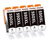 HenceBuy PBBK Lot de 550 cartouches d'encre XL compatibles avec Canon PGI-550 pour Pixma MG7150 MG7550 iP7200 iP7250 MG5400 MG5450 MG5550 MG5650 MG5655 MX725 MX920 iP8750 Noir iX68 50 MG6350 MG6450