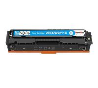 HenceBuy Toner cyan avec puce 207X W2211X compatible avec HP 207A W2210A Cartouche de toner de rechange pour imprimante Color LaserJet Pro MFP M283fdw M282nw M283fdn M255dw M255nw M283 M282 M255 (cyan