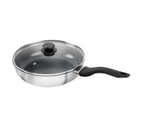 HENCKELS by ZWILLING Stream Sauteuse 28 cm avec couvercle anti-adhésif en céramique compatible induction, Argent