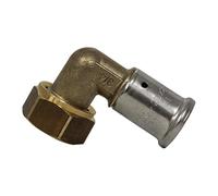 Henco - Raccord Multicouche à sertir - Coude multicouche laiton à sertir écrou libre Femelle 3/4" (20/27) - Ø26 x 3,0 -