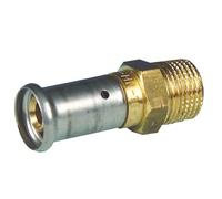 Henco - Raccord Multicouche à sertir - Raccord multicouche laiton à sertir Mâle 3/4" (20/27) TH ou BE - Ø16x2,0 -