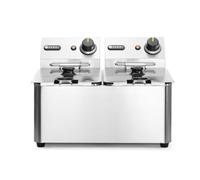 HENDI 205846 Friteuse 2x4L, 6000W, 470x380x(H)315mm, Inox