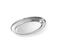 HENDI 404300 Lot de 50 plateaux ovales en acier inoxydable 350 x 240 mm