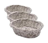 HENDI 426616 Panier à pain ovale, Gris (Lot de 3)