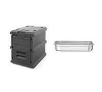 HENDI 707999 Thermo box traiteur & Bac Gastronorme, GN 1/1, résistance thermique -40 °C à 300 °C