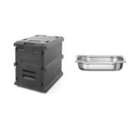 HENDI 707999 Thermo box traiteur & Bac Gastronorme, GN 1/2, résistance thermique -40 °C à 300 °C