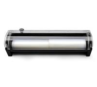 HENDI Accessoire Support et Découpeur de Rouleaux de Sacs pour Machines Sous Vide Externes, Utilisation Intégrée (Mod. 975374) ou Autonome, Couvercle Transparent, Base ABS, 487x122x(H)107mm