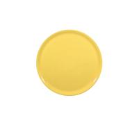 HENDI Assiette à pizza ronde, porcelaine, motif: unicolore, conviennent pour la lave-vaisselle et les fours à micro-ondes, ⌀330 mm, jaune