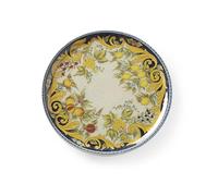 HENDI Assiette à pizza ronde en porcelaine émaillée avec motif Barocco, assiette pour servir la pizza, compatible lave-vaisselle et micro-ondes, ⌀310mm, multicolore