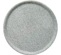 HENDI Assiette à pizza ronde, porcelaine, motif: granite, conviennent pour la lave-vaisselle et les fours à micro-ondes, ⌀310 mm, gris