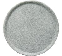 HENDI Assiette à pizza ronde, porcelaine, motif: granite, conviennent pour la lave-vaisselle et les fours à micro-ondes, ⌀330 mm, gris