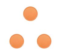 HENDI Assiette à pizza ronde, porcelaine, motif: unicolore, conviennent pour la lave-vaisselle et les fours à micro-ondes, ⌀330 mm, orange (Lot de 3)